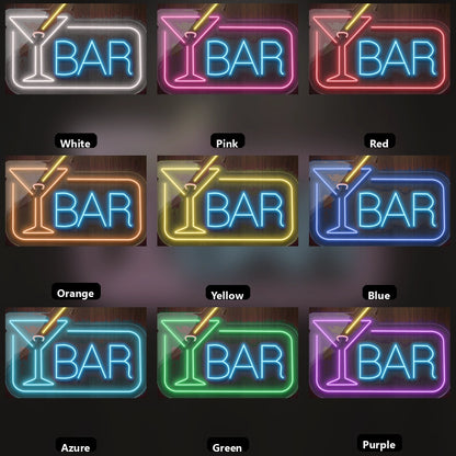 Bar Store Wall Art LED Neon Sign - 05 Color Grid
