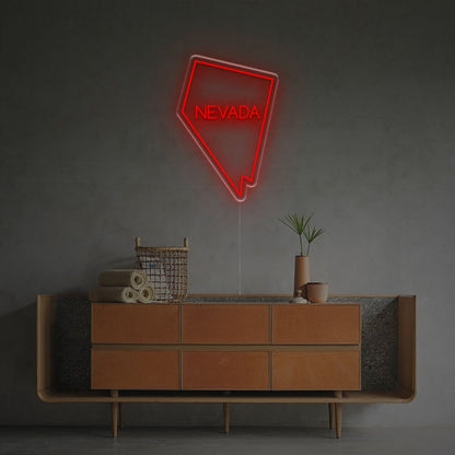 Bar Storefront Nevada State Outline Led Neon Sign - Shineneon