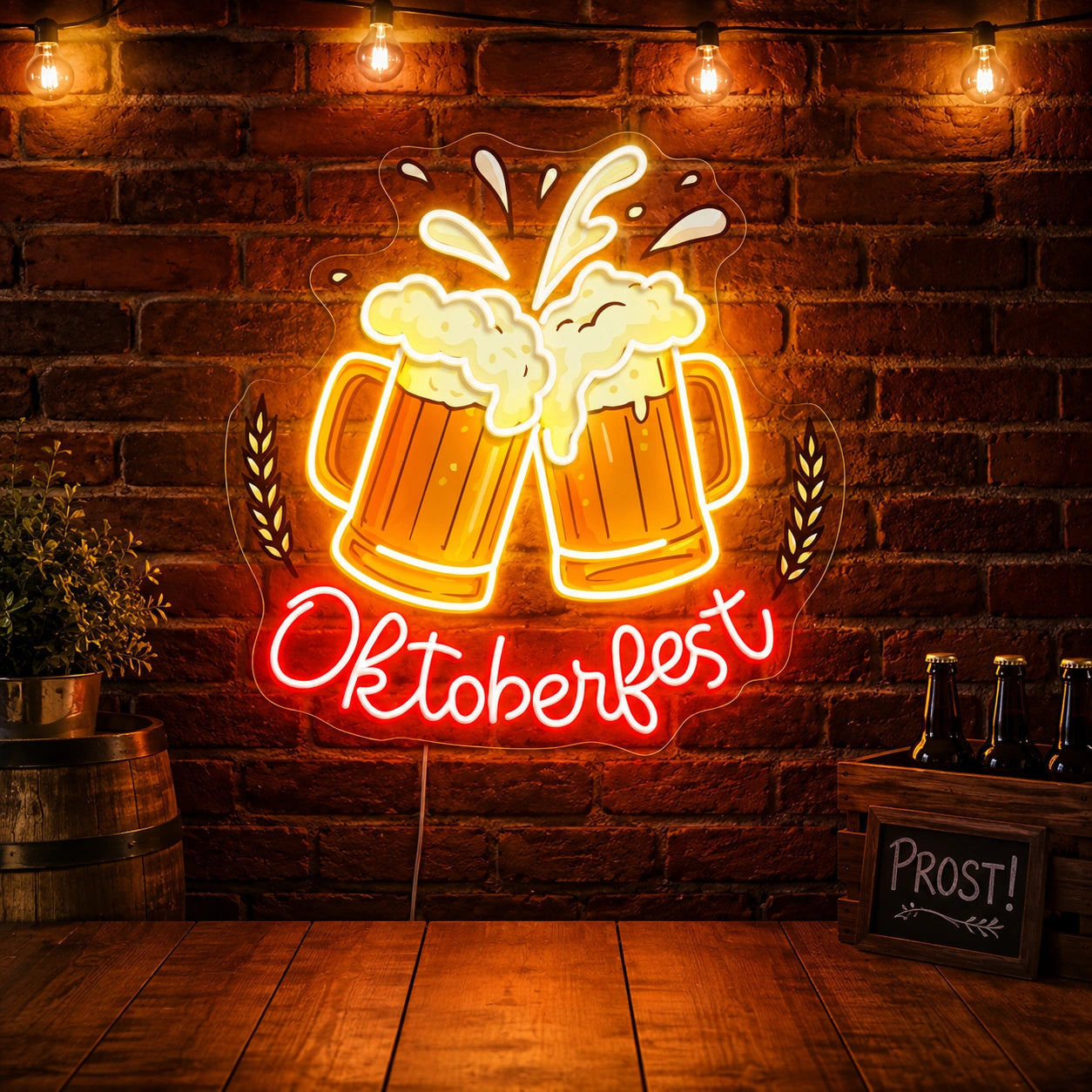 Bar Table Beer Mugs Neon Sign LED Neon Sign high-converting product image