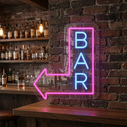Bar This Way Wall Decor LED Neon Sign - 03 Real Lifestyle Scene