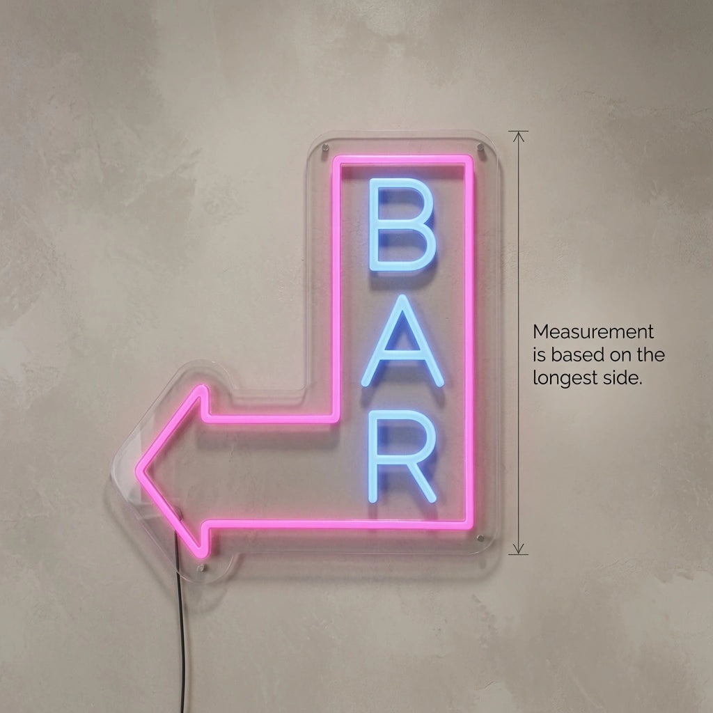 Bar This Way Wall Decor LED Neon Sign - 04 Size Image