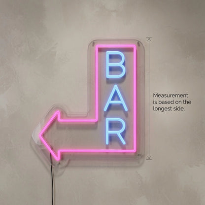 Bar This Way Wall Decor LED Neon Sign - 04 Size Image