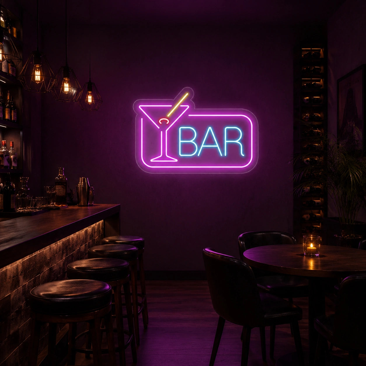 Bar Wall Art LED Neon Sign - 04 Size Image