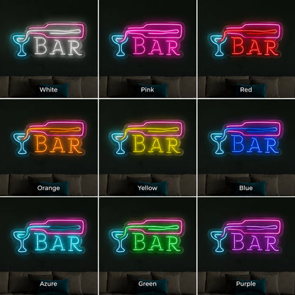 Bar Wall Decor LED Neon Sign - 05 Color Grid