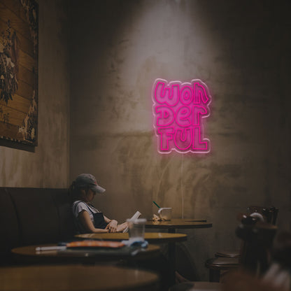 Bar Wedding The Wonderful Word Led Neon Sign | Shineneon