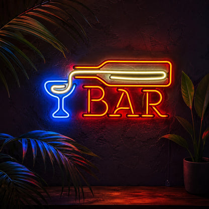 Bar Wine Glass LED Neon Sign - 01 Original Product Image