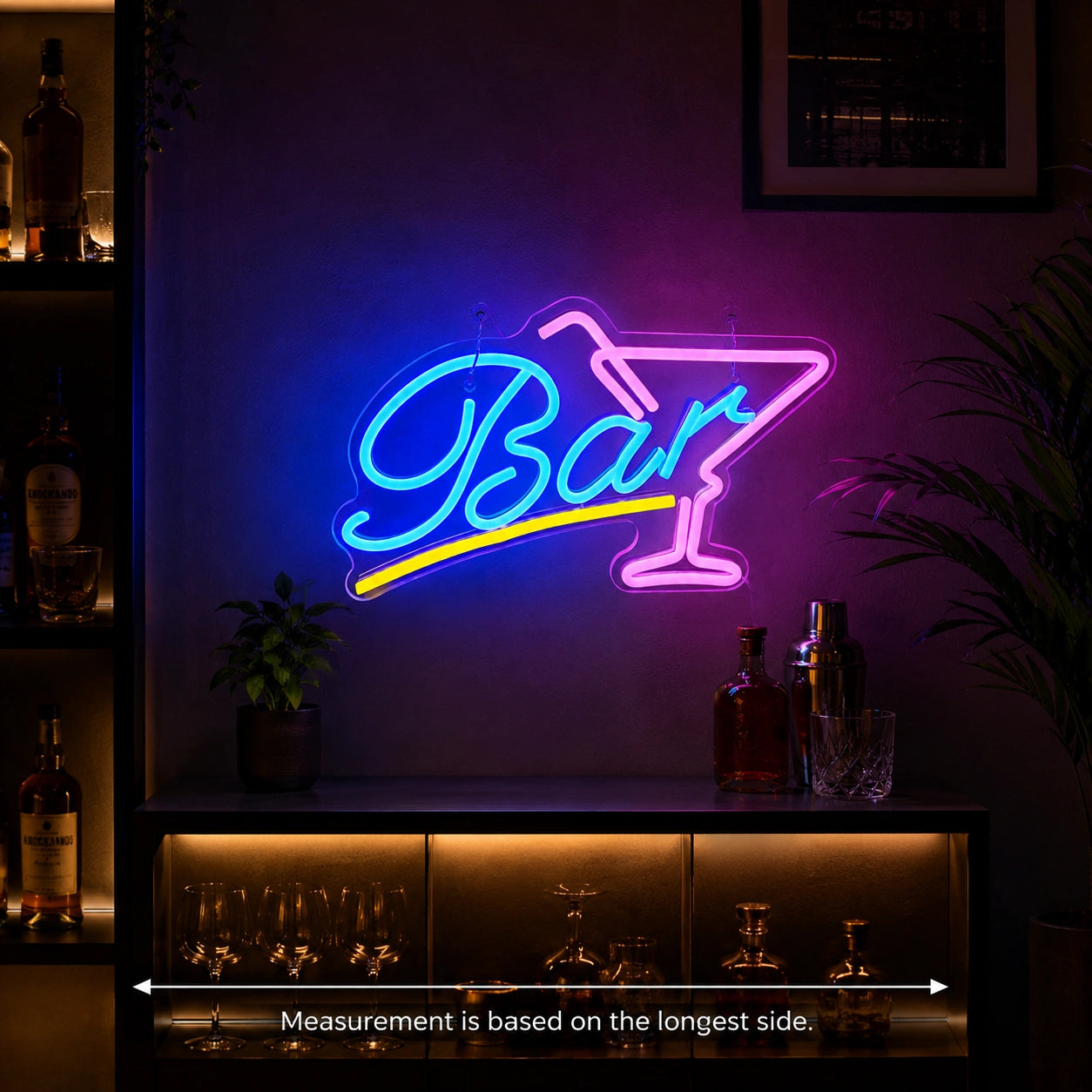Bar Wine Shelf LED Neon Sign - 04 Size Image