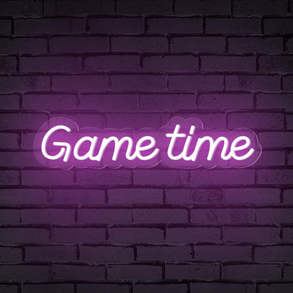 Bar With Game Time Words Led Neon Sign For Gamers - Shineneon
