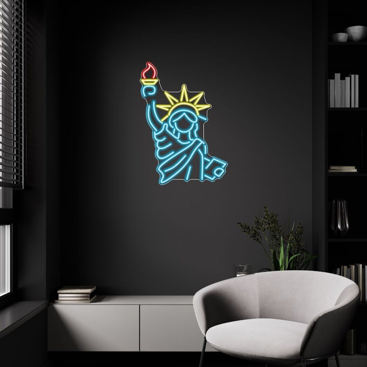 Bar With The Statue Of Liberty Neon Sign Iconic American Glow | Shineneon
