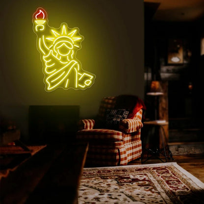 Bar With The Statue Of Liberty Neon Sign Iconic American Glow | Shineneon