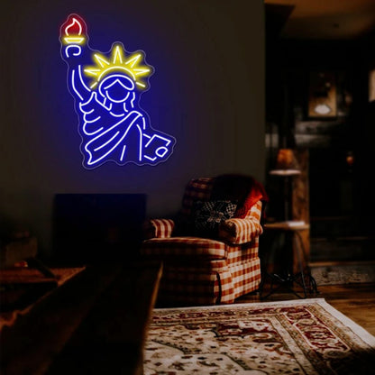 Bar With The Statue Of Liberty Neon Sign Iconic American Glow | Shineneon