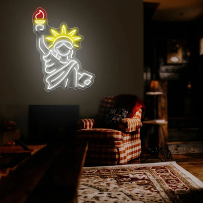 Bar With The Statue Of Liberty Neon Sign Iconic American Glow | Shineneon