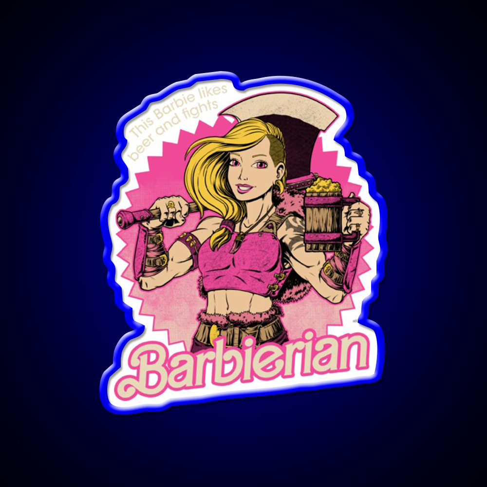 Barbarian Doll Powerful Rpg Doll Beer Bar Decor Led Neon Sign Rgb Color - LED neon sign view 5