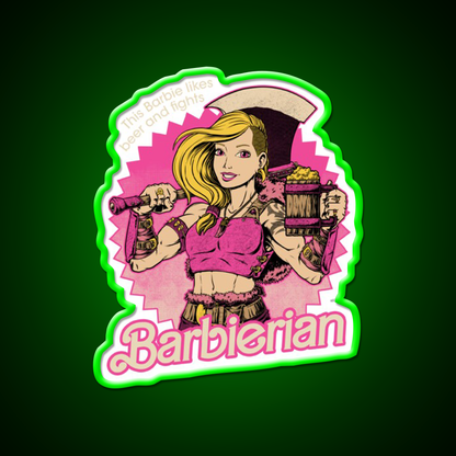 Barbarian Doll Powerful Rpg Doll Beer Bar Decor Led Neon Sign Rgb Color - LED neon sign view 8
