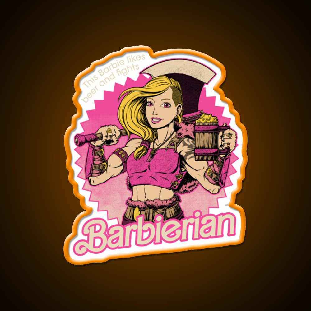 Barbarian Doll Powerful Rpg Doll Beer Bar Decor Led Neon Sign Rgb Color - LED neon sign view 6