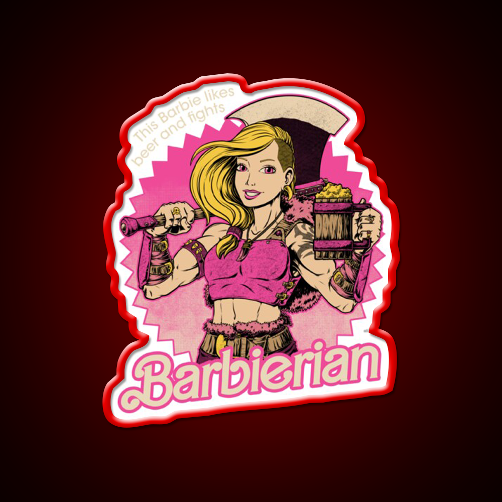 Barbarian Doll Powerful Rpg Doll Beer Bar Decor Led Neon Sign Rgb Color - LED neon sign view 10