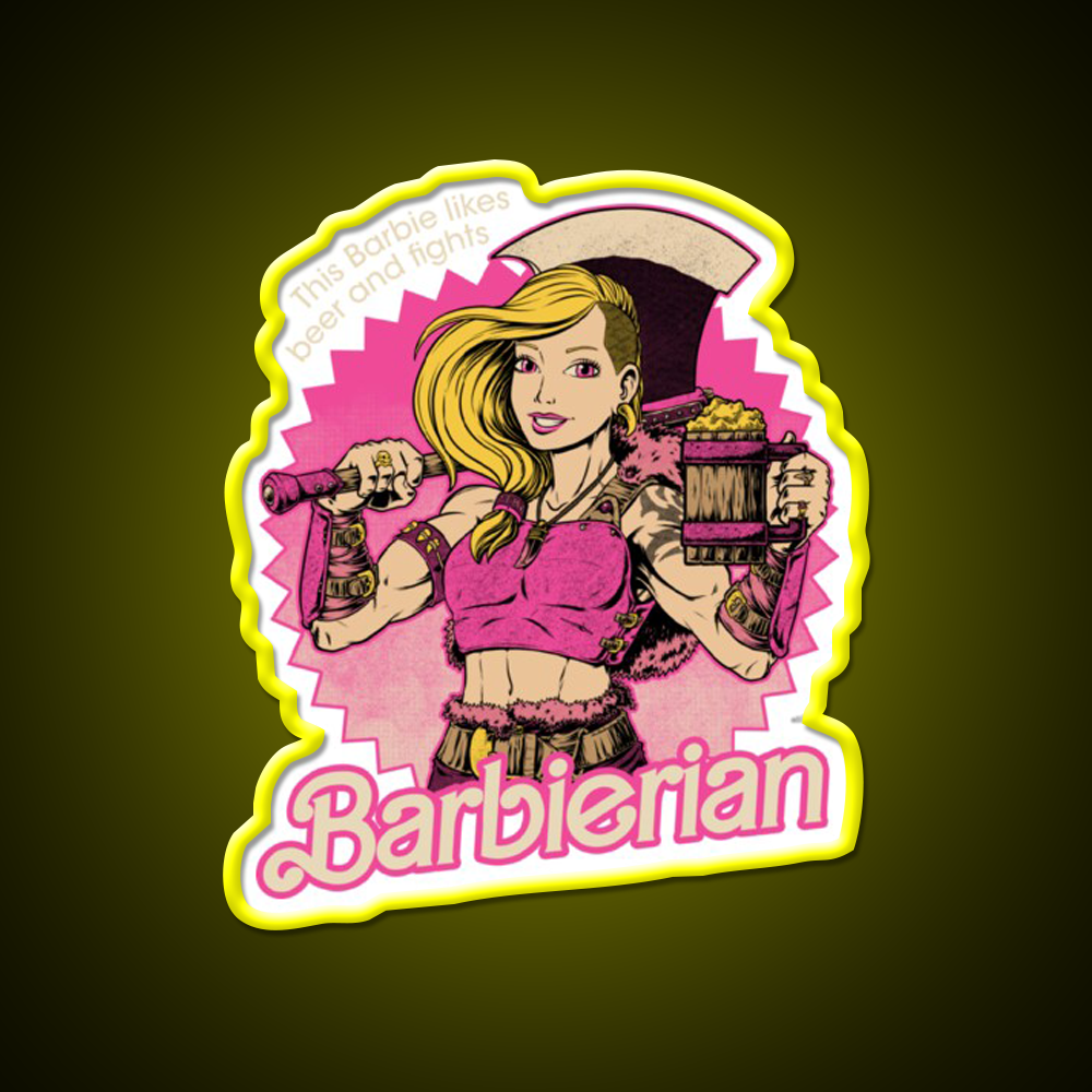 Barbarian Doll Powerful Rpg Doll Beer Bar Decor Led Neon Sign Rgb Color - LED neon sign view 7