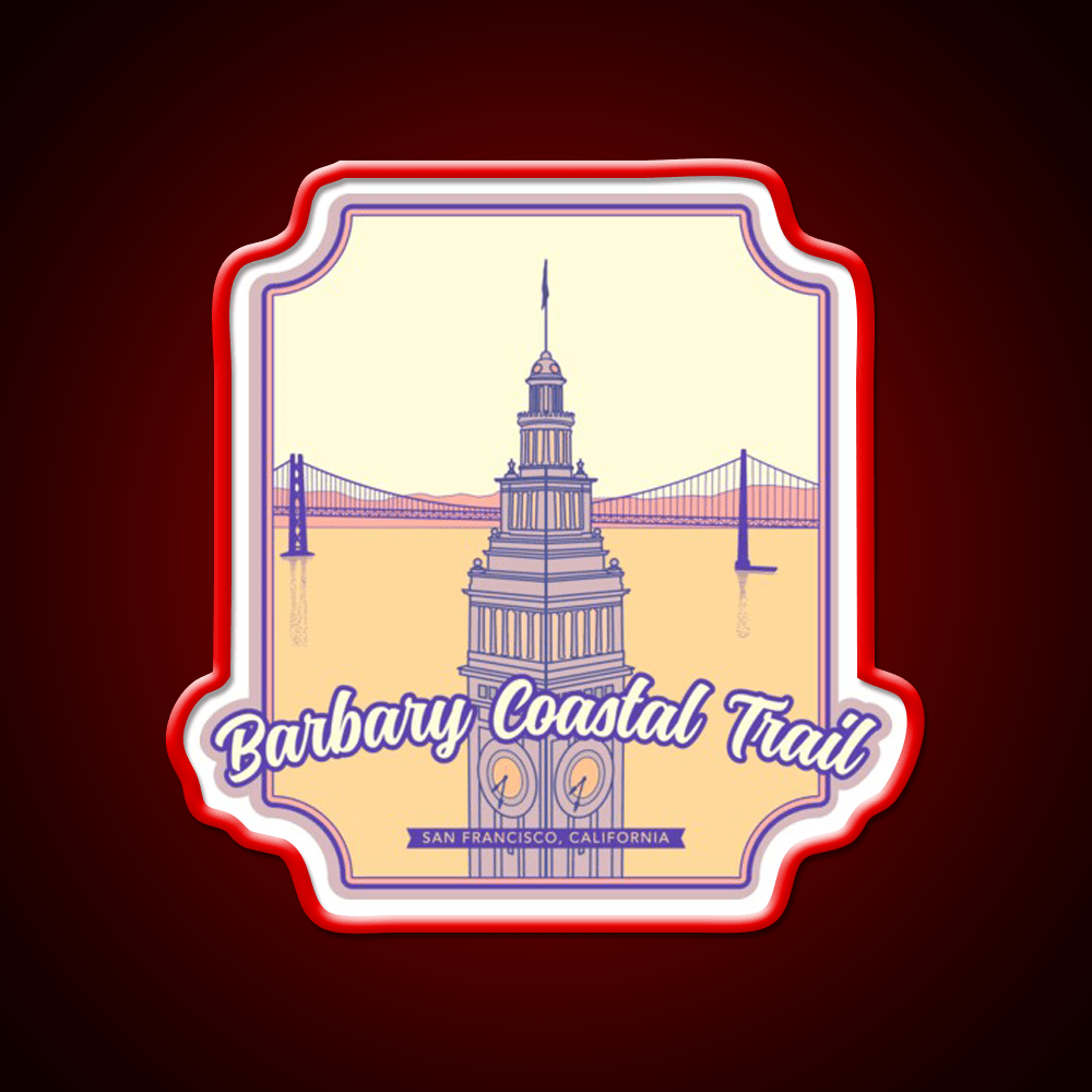 Barbary Coastal Trail San Francisco California Asian Cultural Led Neon Sign Rgb Color - Shineneon