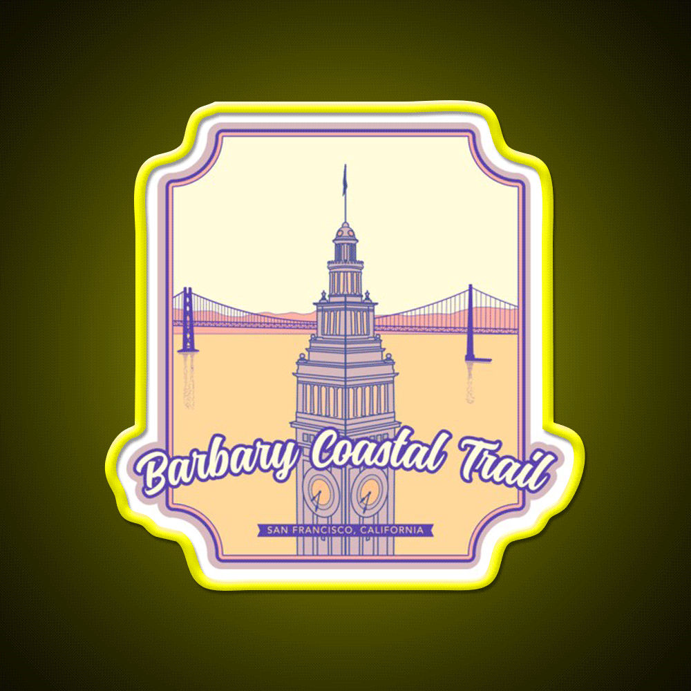 Barbary Coastal Trail San Francisco California Asian Cultural Led Neon Sign Rgb Color