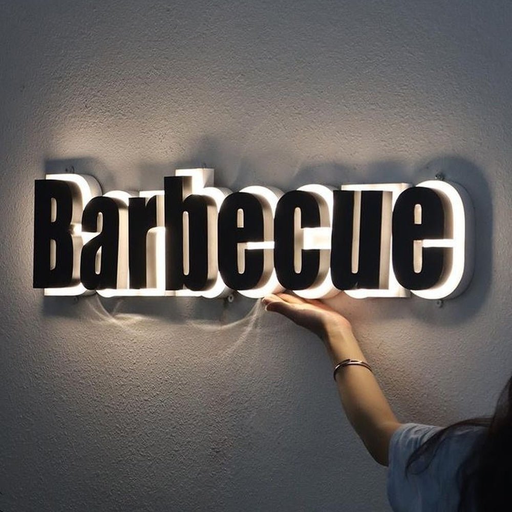 Barbecue 3D Backlit Channel Letters Led Light Sign - Shineneon