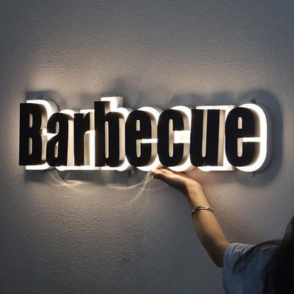 Barbecue 3D Backlit Channel Letters Led Light Sign - Shineneon