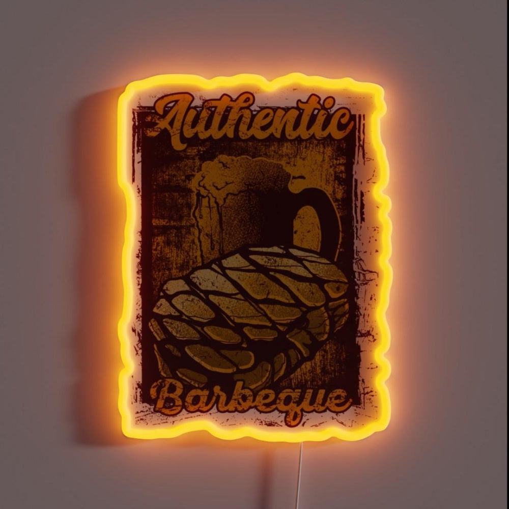 Barbecue And Beer Design Rgb Led Neon Sign - Custom LED neon sign front view