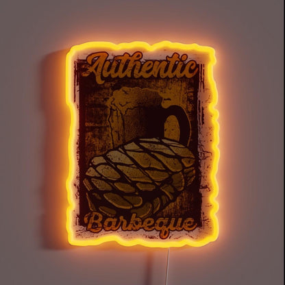 Barbecue And Beer Design Rgb Led Neon Sign - Custom LED neon sign front view