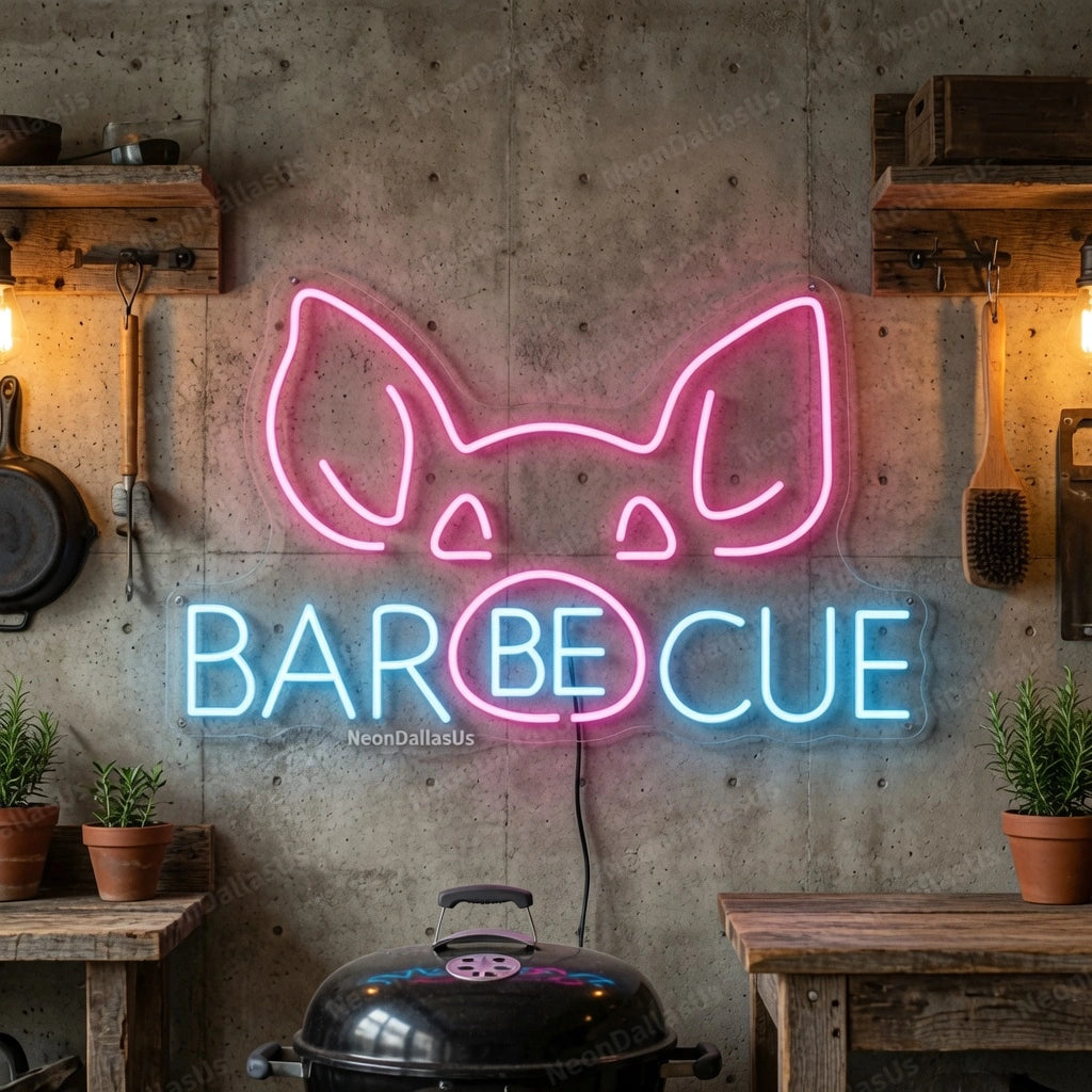 Barbecue LED Neon Sign - 03 Real Lifestyle Scene