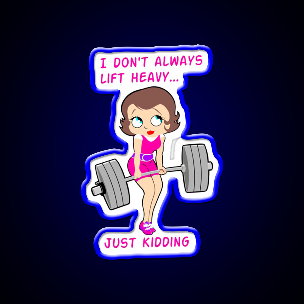 Barbell Girl Girls Who Lift Fitness Girl Gym Fitness Led Neon Sign Rgb Color