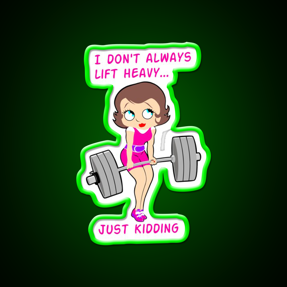 Barbell Girl Girls Who Lift Fitness Girl Gym Fitness Led Neon Sign Rgb Color