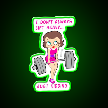 Barbell Girl Girls Who Lift Fitness Girl Gym Fitness Led Neon Sign Rgb Color