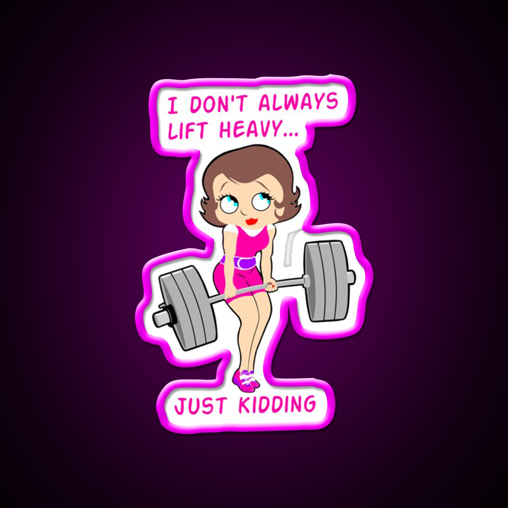 Barbell Girl Girls Who Lift Fitness Girl Gym Fitness Led Neon Sign Rgb Color