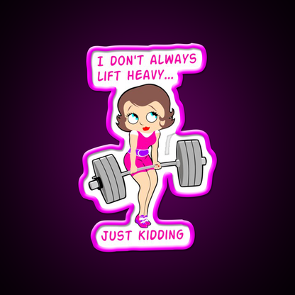 Barbell Girl Girls Who Lift Fitness Girl Gym Fitness Led Neon Sign Rgb Color