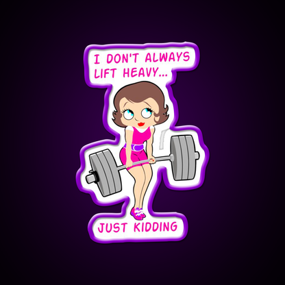 Barbell Girl Girls Who Lift Fitness Girl Gym Fitness Led Neon Sign Rgb Color