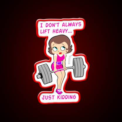 Barbell Girl Girls Who Lift Fitness Girl Gym Fitness Led Neon Sign Rgb Color