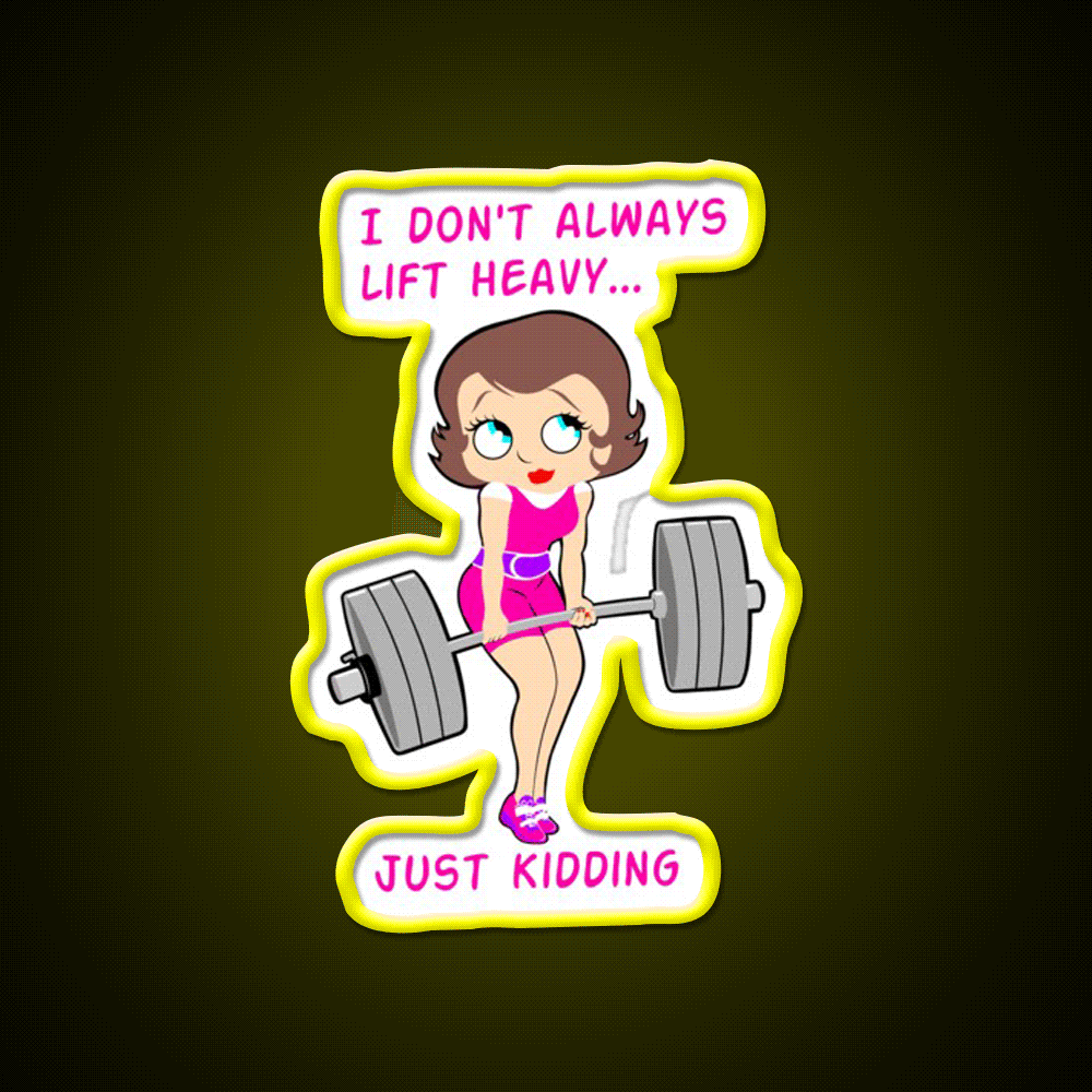 Barbell Girl Girls Who Lift Fitness Girl Gym Fitness Led Neon Sign Rgb Color