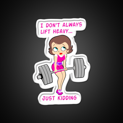 Barbell Girl Girls Who Lift Fitness Girl Gym Fitness Led Neon Sign Rgb Color