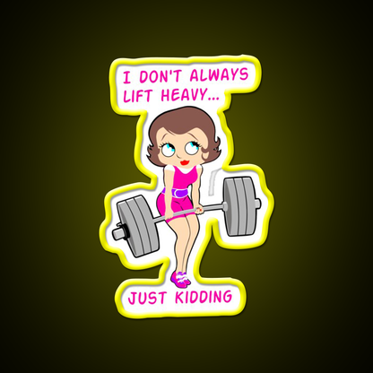 Barbell Girl Girls Who Lift Fitness Girl Gym Fitness Led Neon Sign Rgb Color