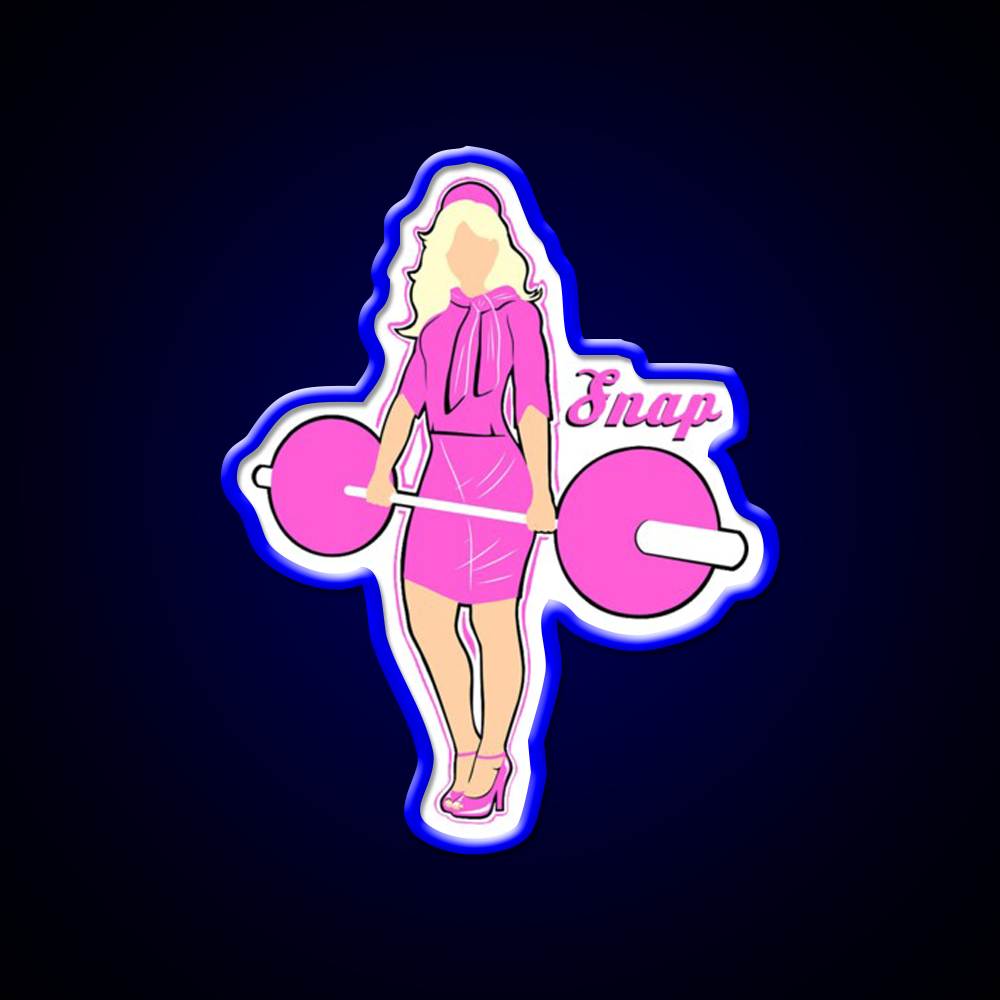 Barbell Girl Gym Fitness Led Neon Sign Rgb Color - LED neon sign view 5