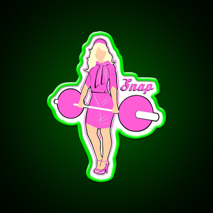 Barbell Girl Gym Fitness Led Neon Sign Rgb Color - LED neon sign view 8