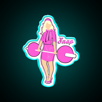 Barbell Girl Gym Fitness Led Neon Sign Rgb Color - Shineneon