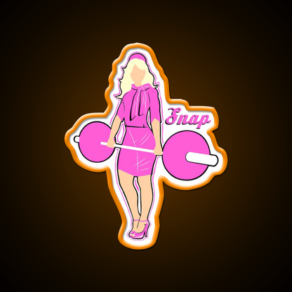 Barbell Girl Gym Fitness Led Neon Sign Rgb Color - Shineneon