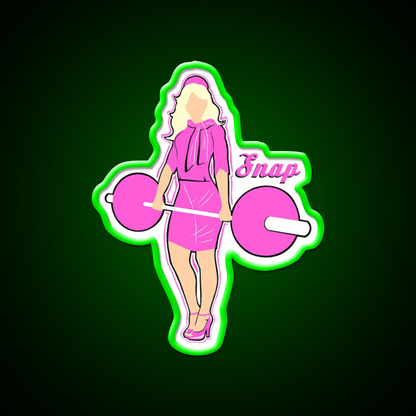 Barbell Girl Gym Fitness Led Neon Sign Rgb Color - Shineneon