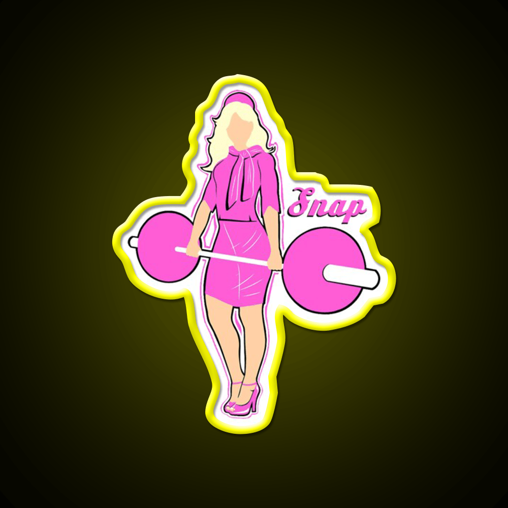 Barbell Girl Gym Fitness Led Neon Sign Rgb Color - Shineneon