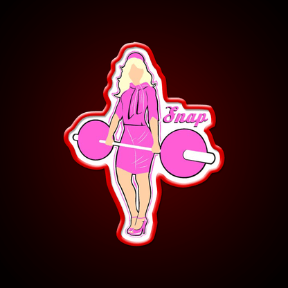 Barbell Girl Gym Fitness Led Neon Sign Rgb Color - Shineneon