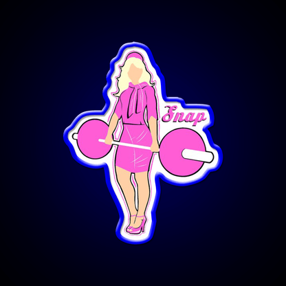 Barbell Girl Gym Fitness Led Neon Sign Rgb Color - Shineneon