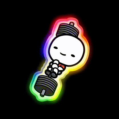 Barbell Love Gym Fitness Led Neon Sign Rgb Color