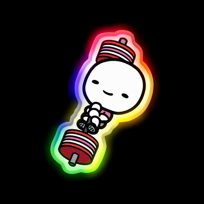 Barbell Love Valentines Day Gym Fitness Led Neon Sign Rgb Color