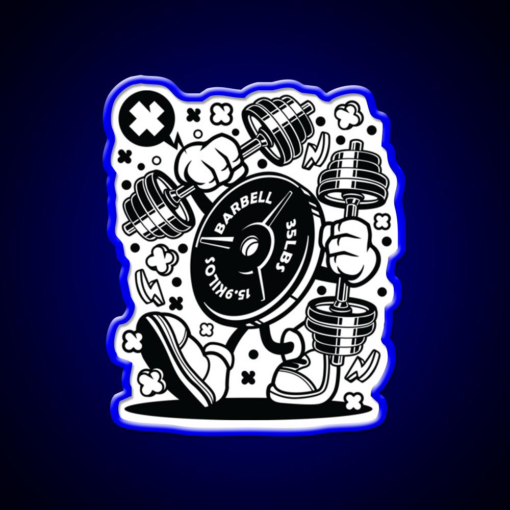 Barbell Pump It Gym Fitness Led Neon Sign Rgb Color