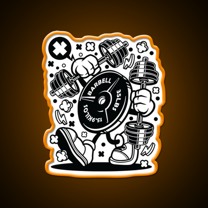 Barbell Pump It Gym Fitness Led Neon Sign Rgb Color